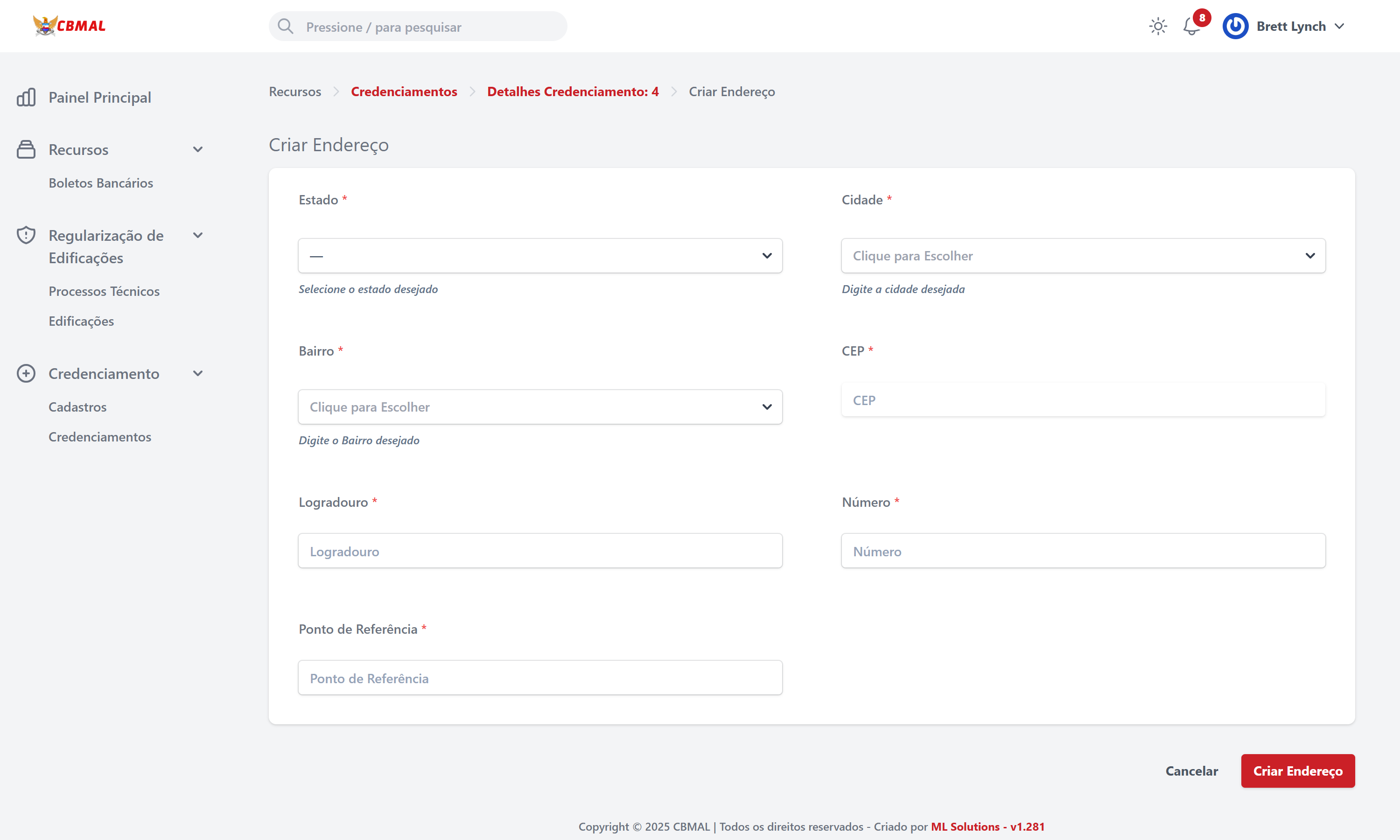 Endereço Profissional