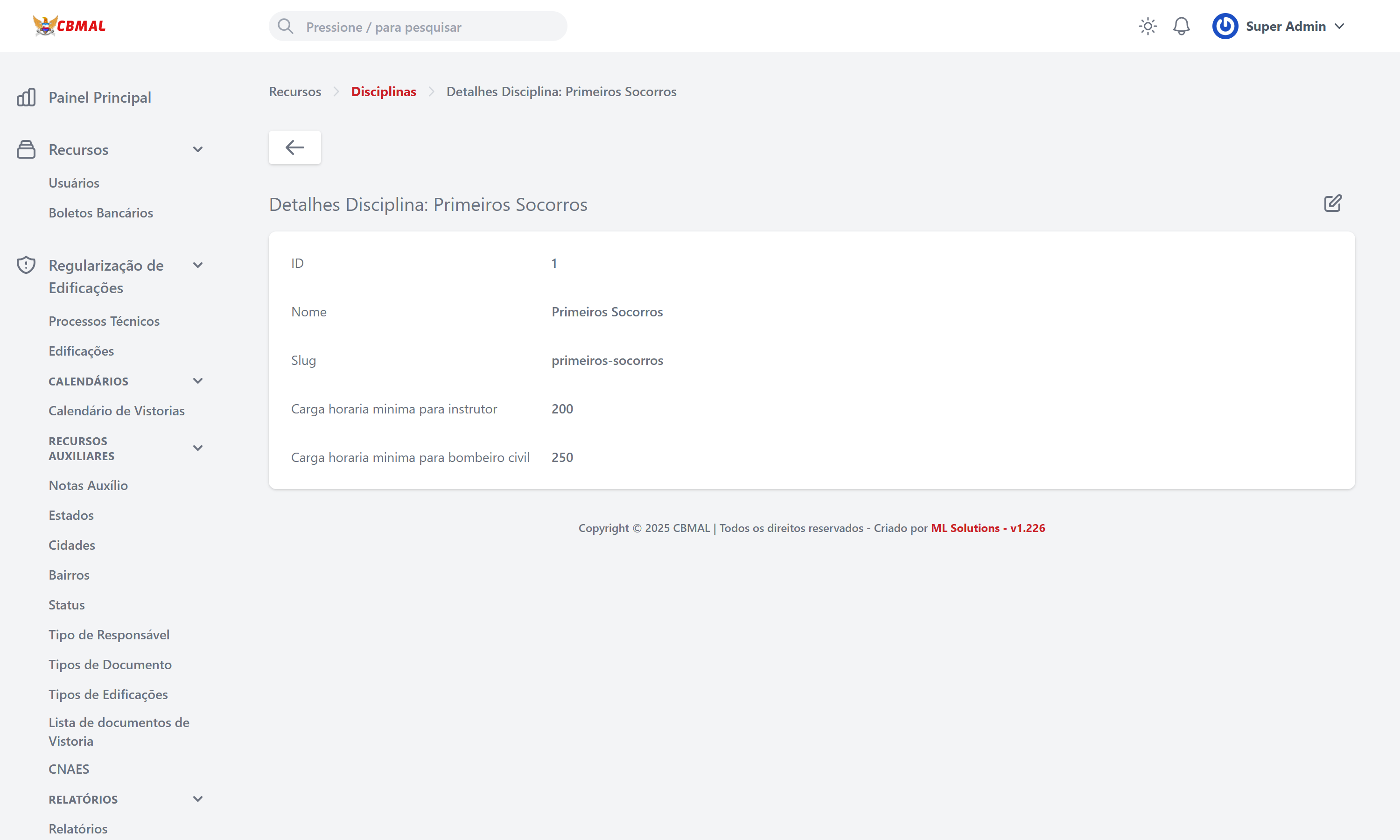 Visualizar Disciplina