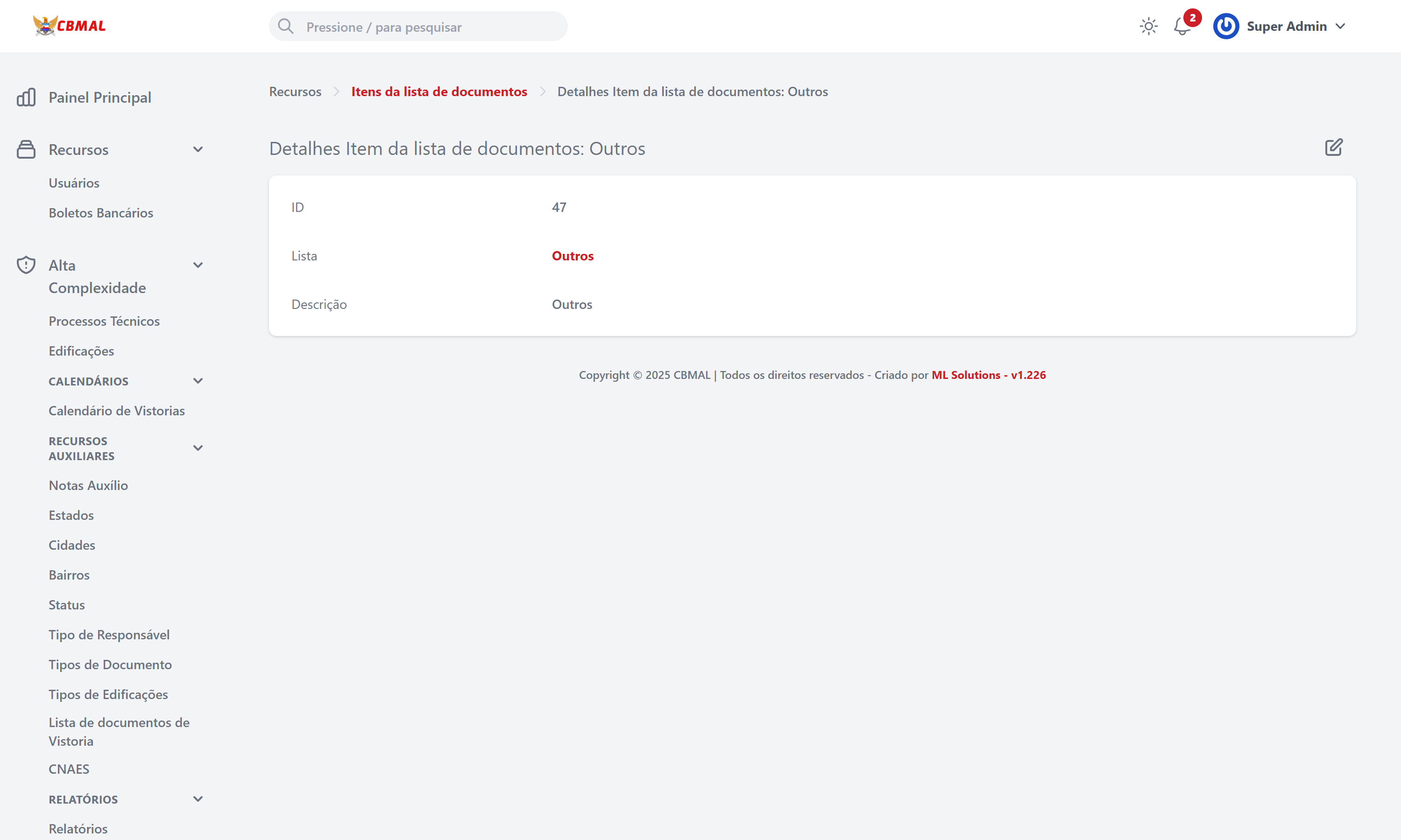 Visualização de Itens da Lista
